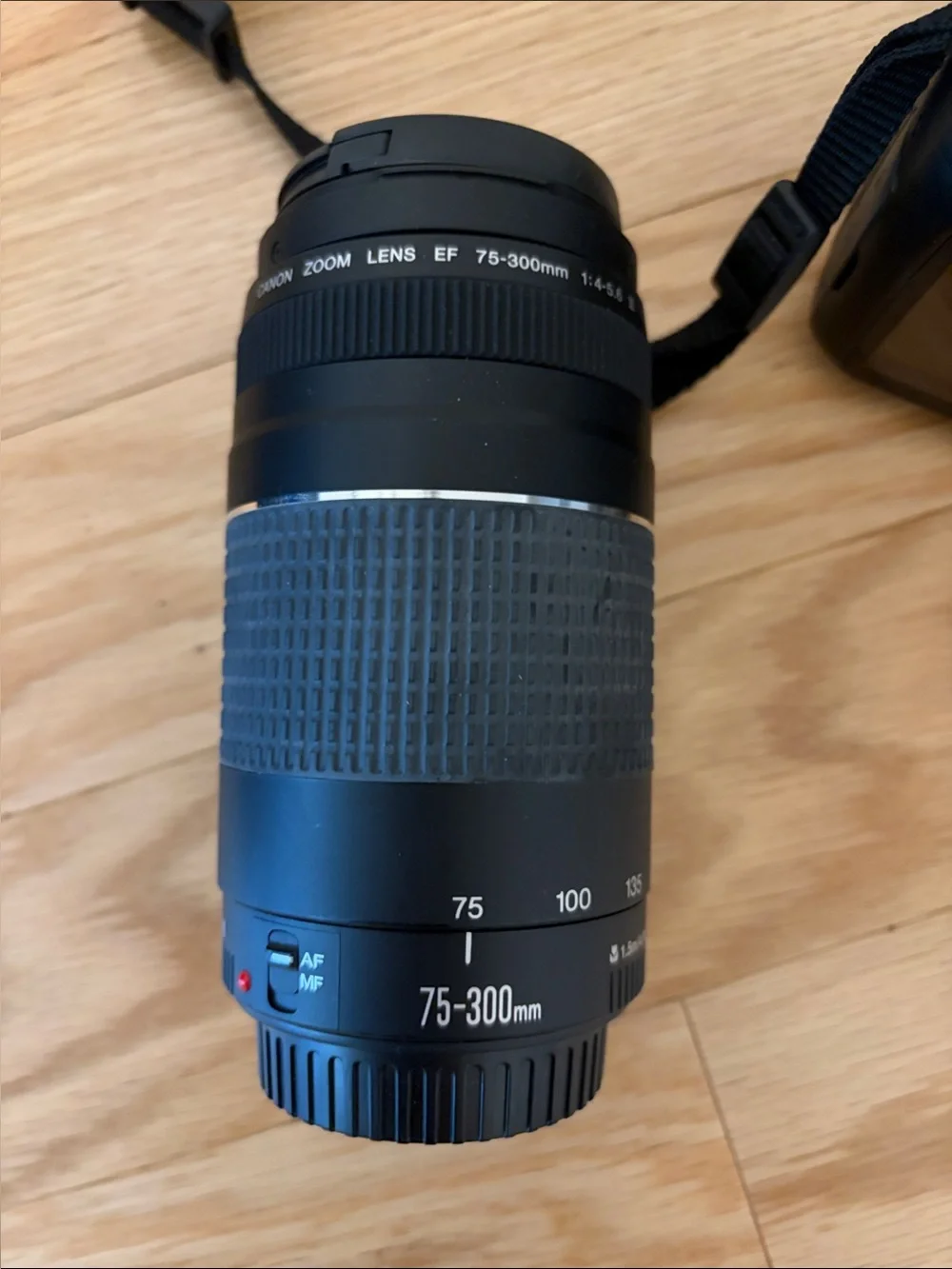 Canon DSLR Camera in Black with Zoom Lens